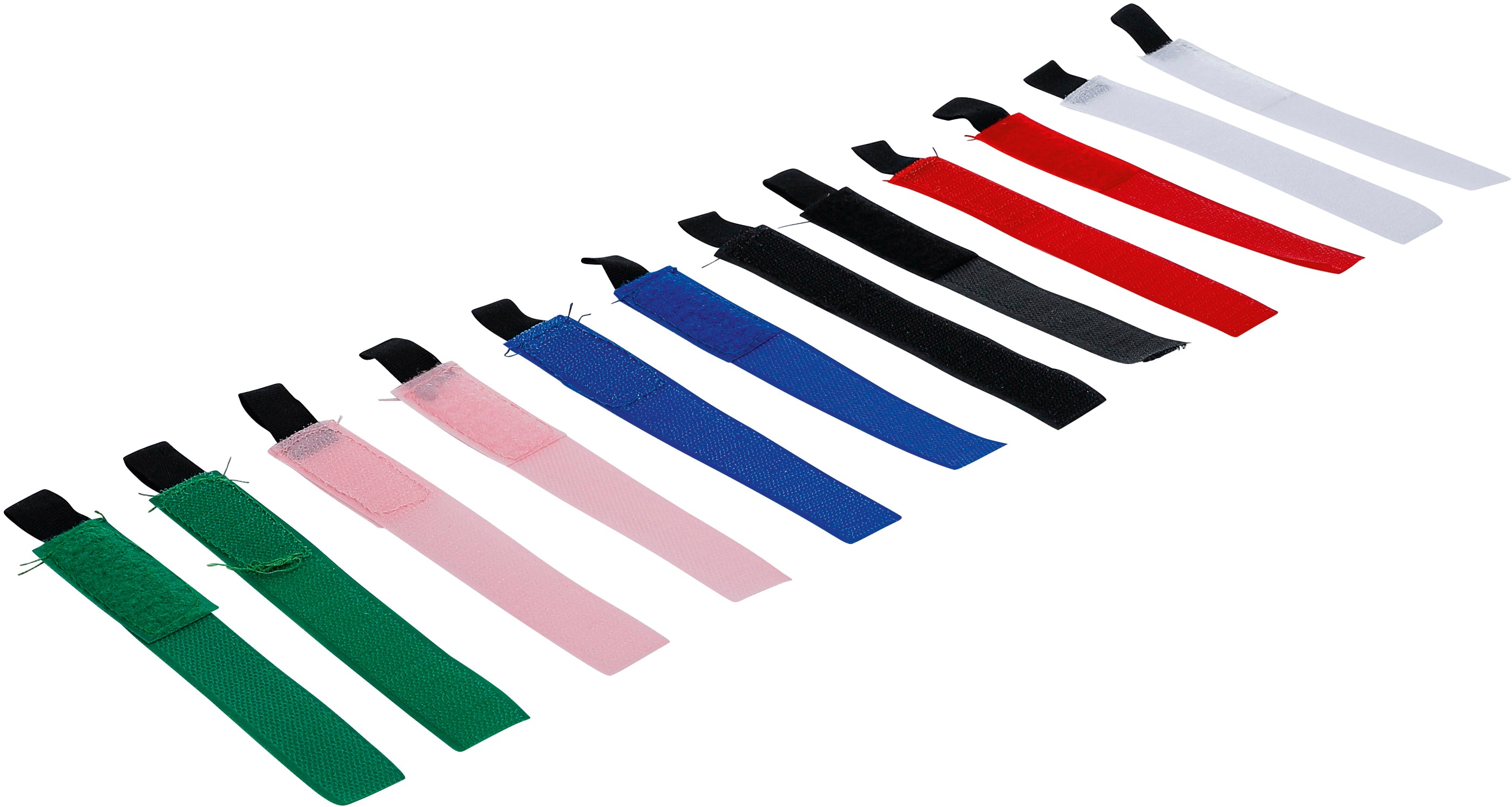 Kardborreband-sortiment | 20 x 190 mm | 12 delar