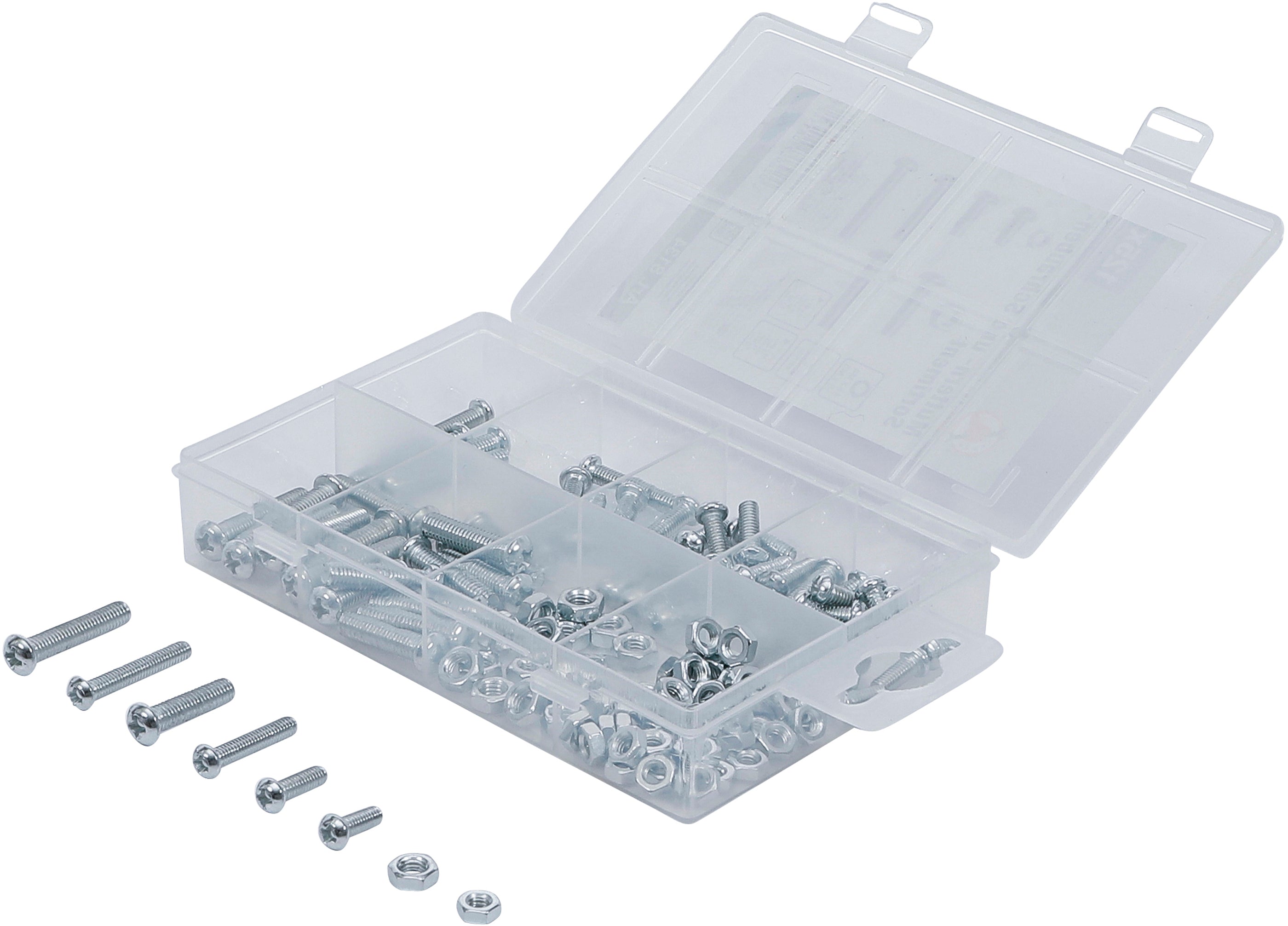 Mutter- och skruv-sortiment | Metriskt | M4 / M5 | 126 delar