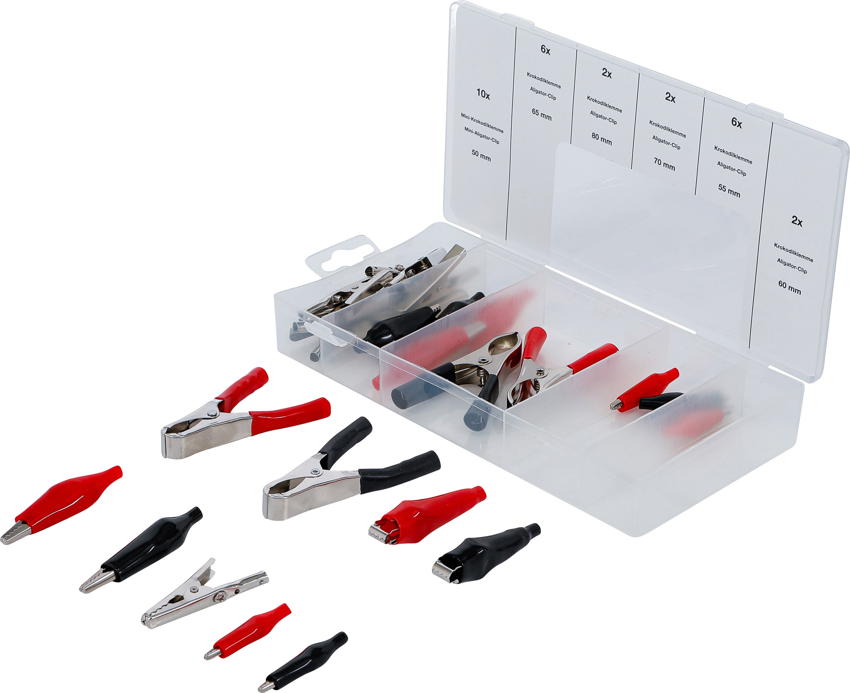 Krokodilklämma-Sortiment | 28 delar
