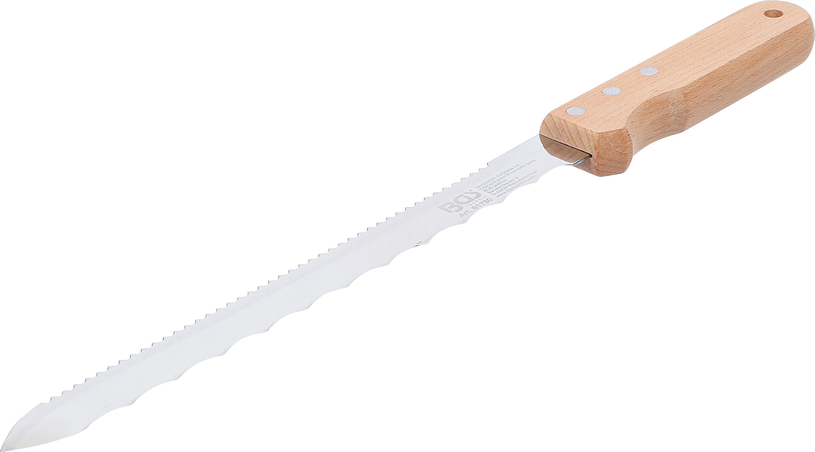Isoleringsmaterialkniv | 420 mm | Trähandtag