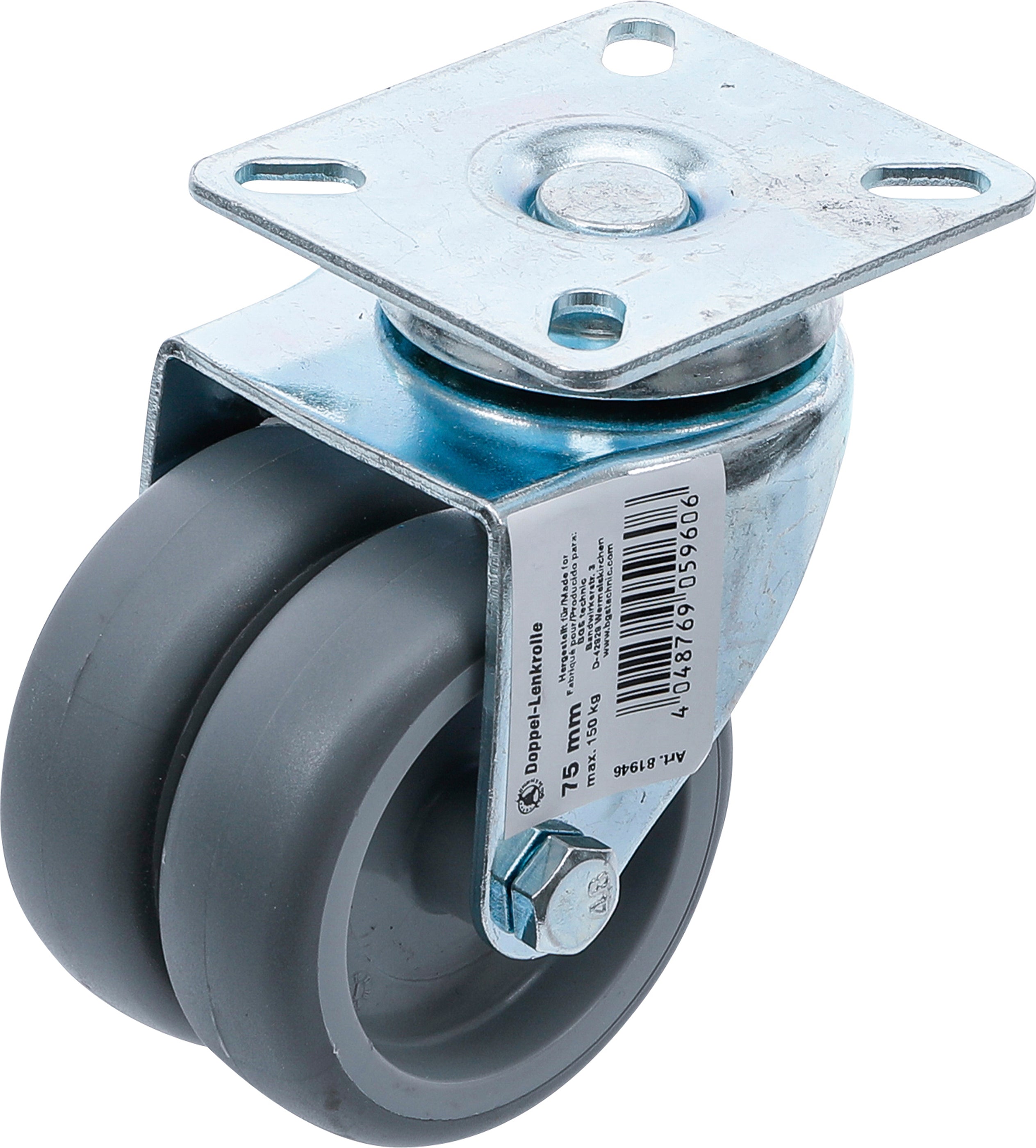 Dubbel-styrrulle | Ø 75 mm