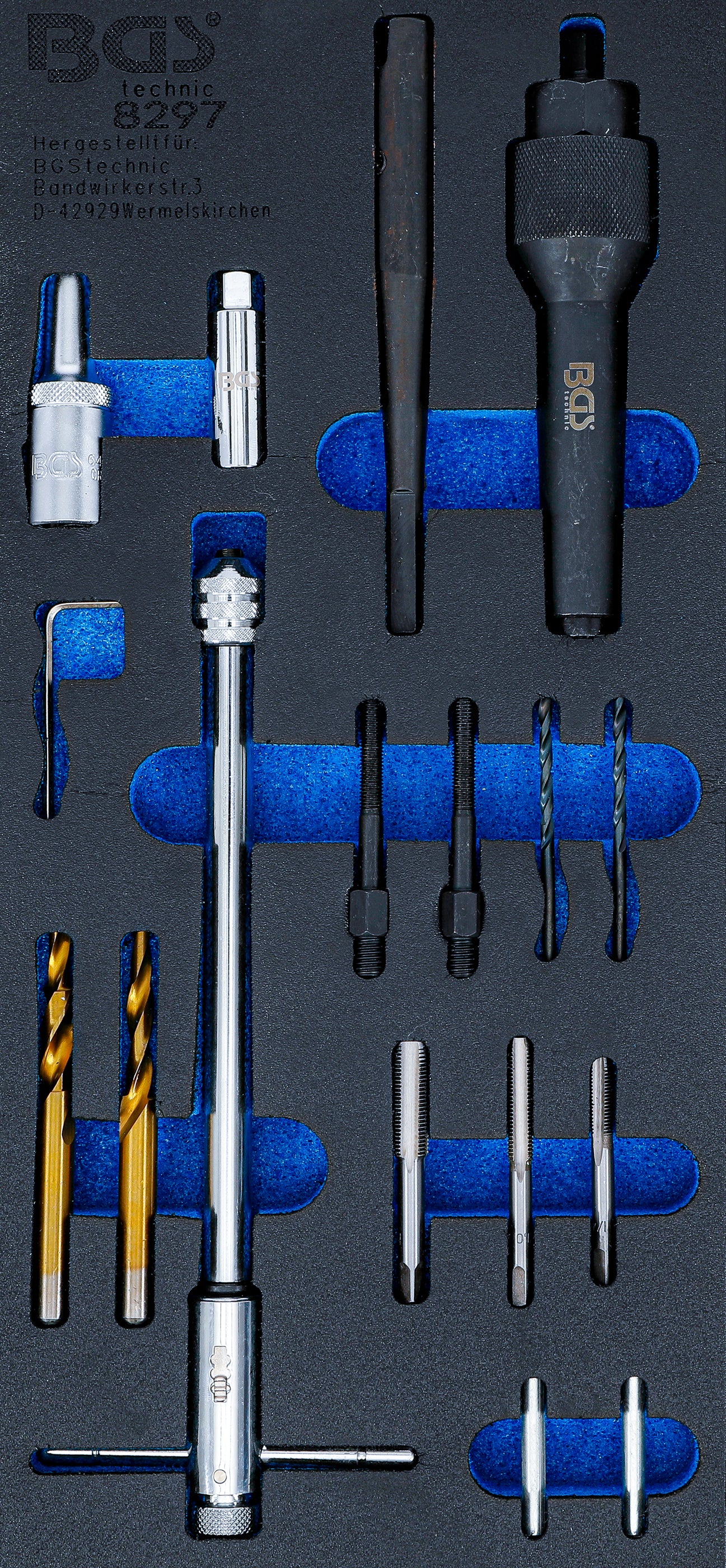 Verkstadsvagninlägg 1/3: Glödstift-demontering och Gänga-Reparation-sats | M8, M10 | 17 delar