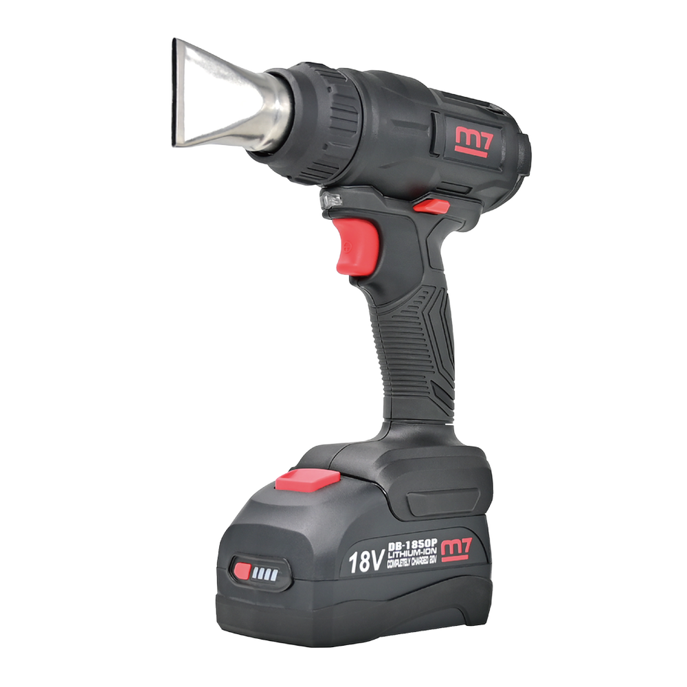 m7 Hetluftspistol 18V inkl.2 x 5.0 Ah batteri & laddare