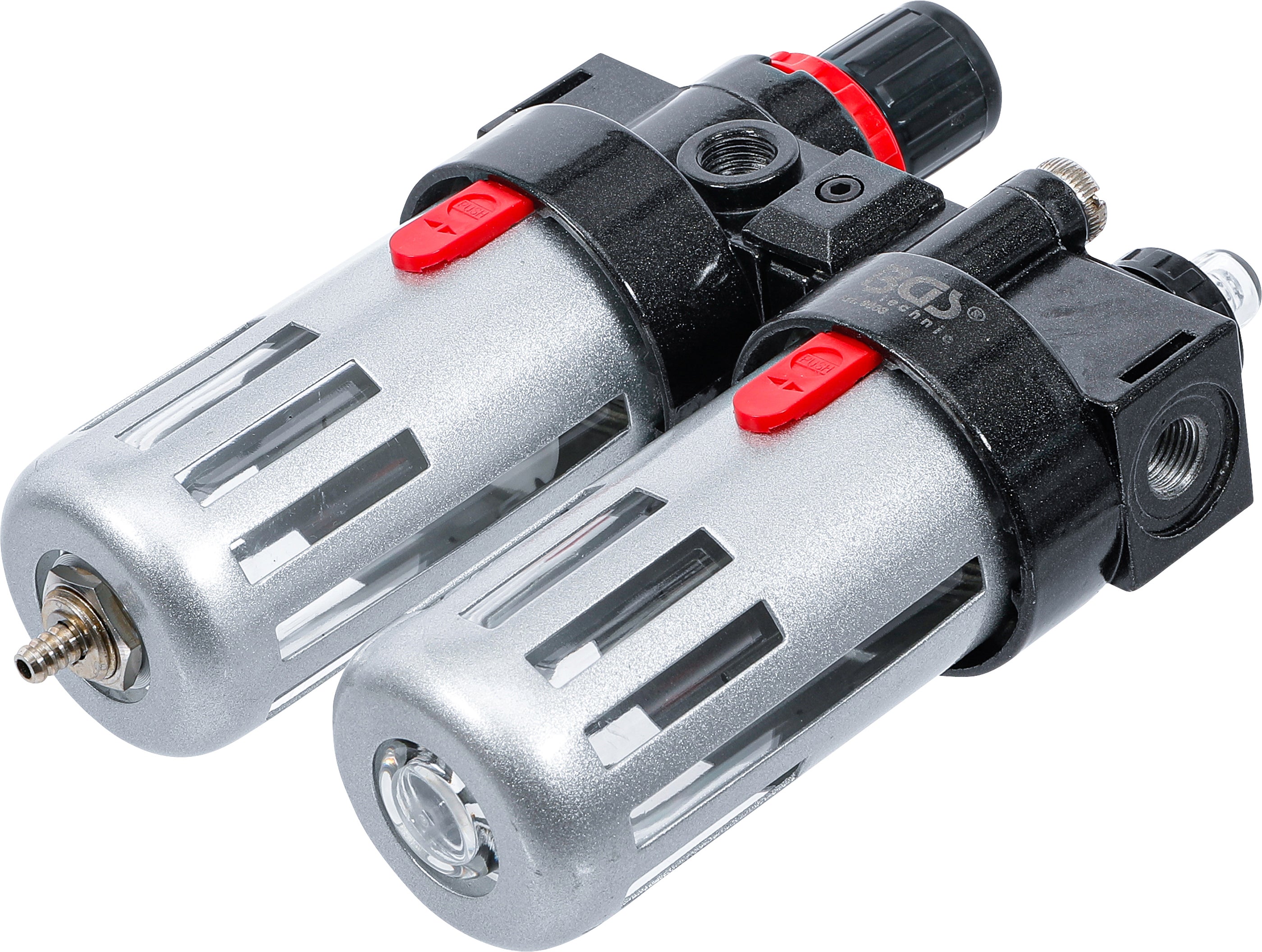 Tryckluft-filter / smörjarenhet med tryckregulator