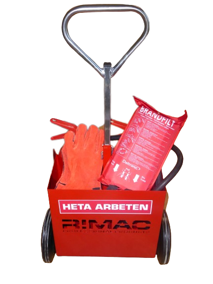 Heta arbeten kärra kompl. 2 x 6kg 55A 233B C + filt & handskar