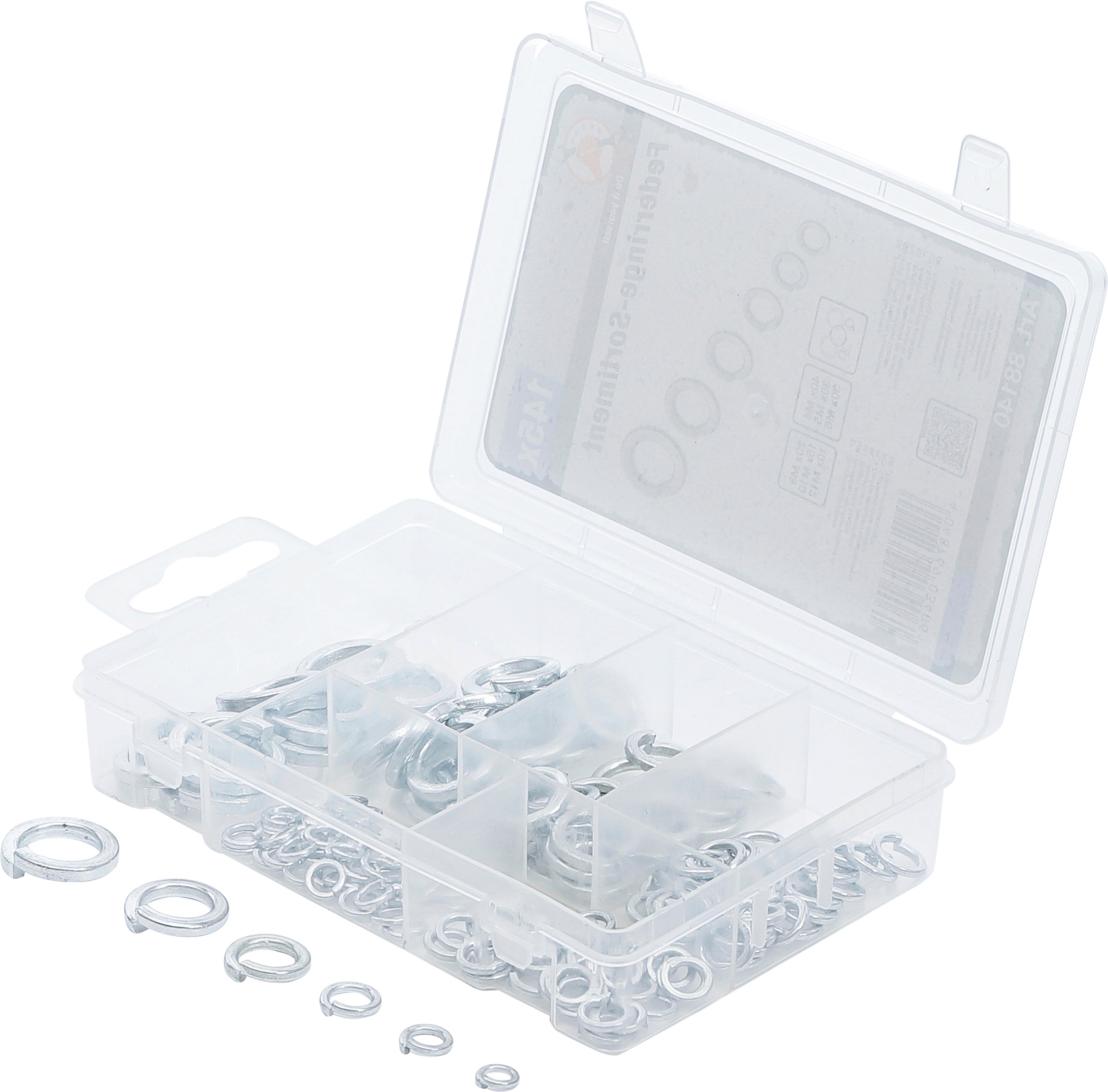 Fjäderring-sortiment | M4 - M12 | 145 delar