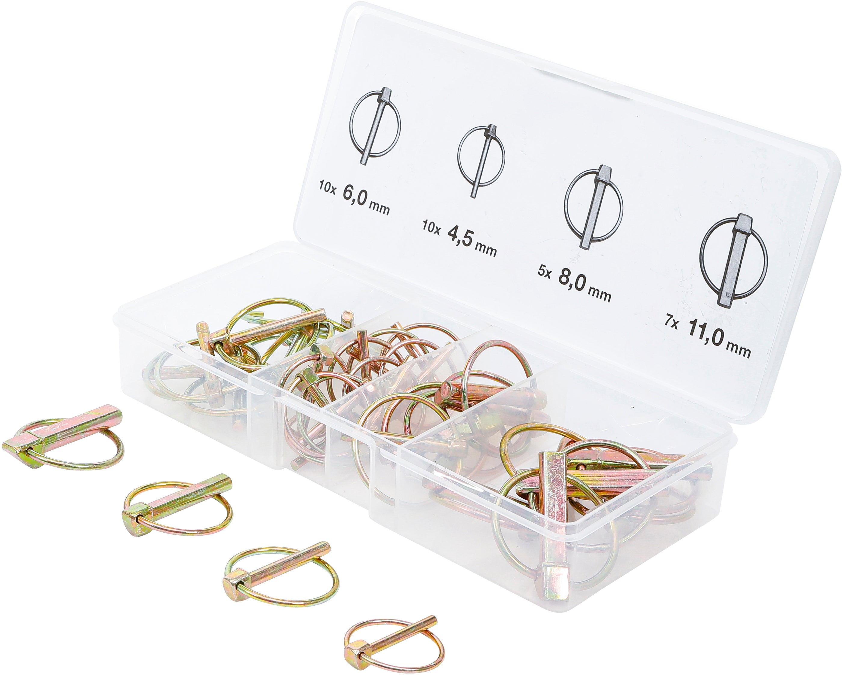 Låssprint-sortiment | Tapp-Ø 4,5 - 11 mm | 32 delar