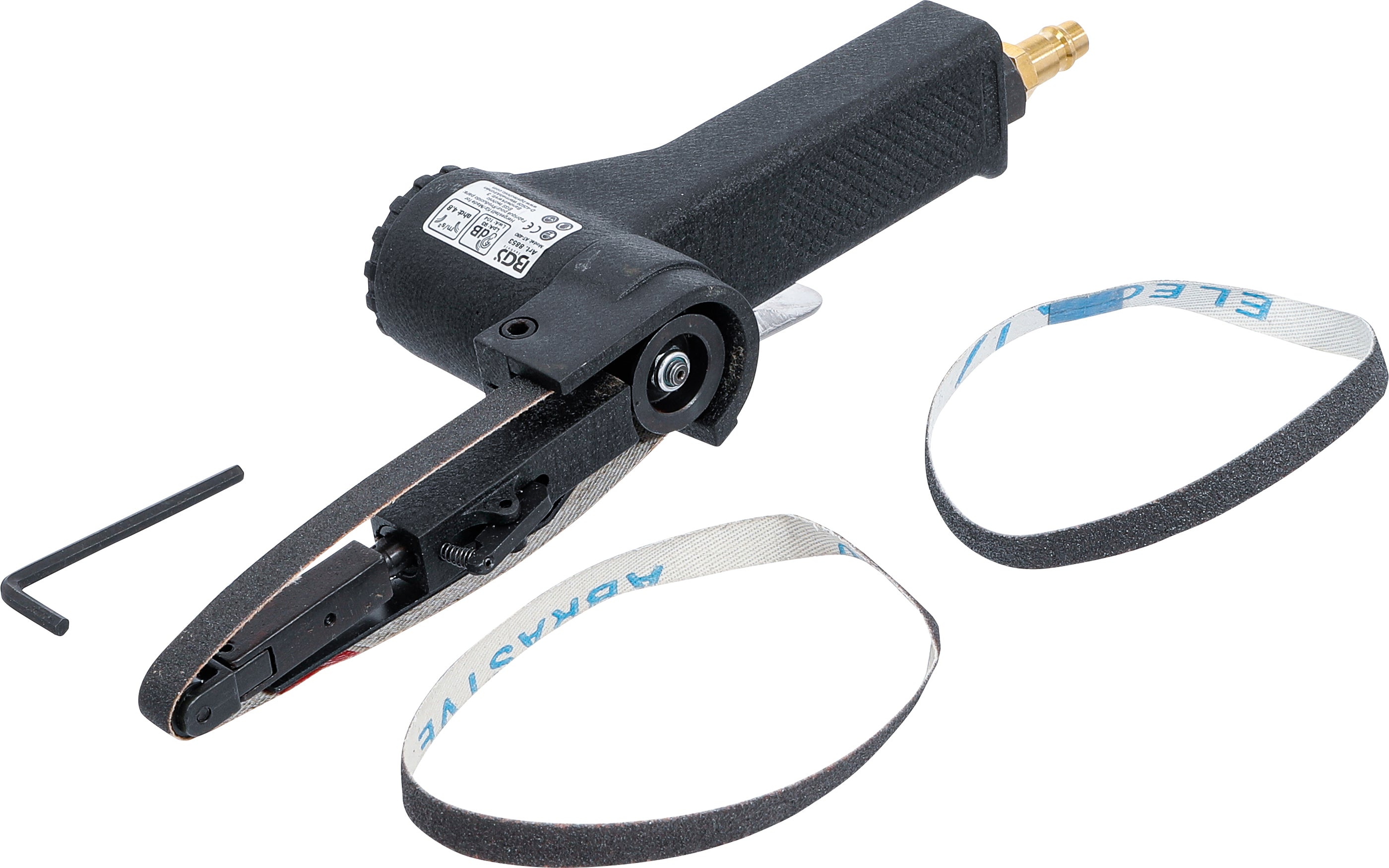 Tryckluft-bandslip för 10 mm slipband