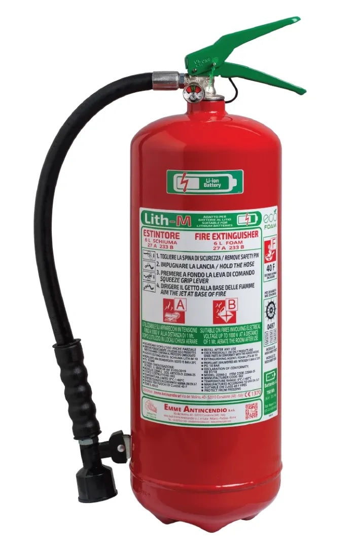 EMME Brandsläckare ABF Skum + Lithium släckare 6L