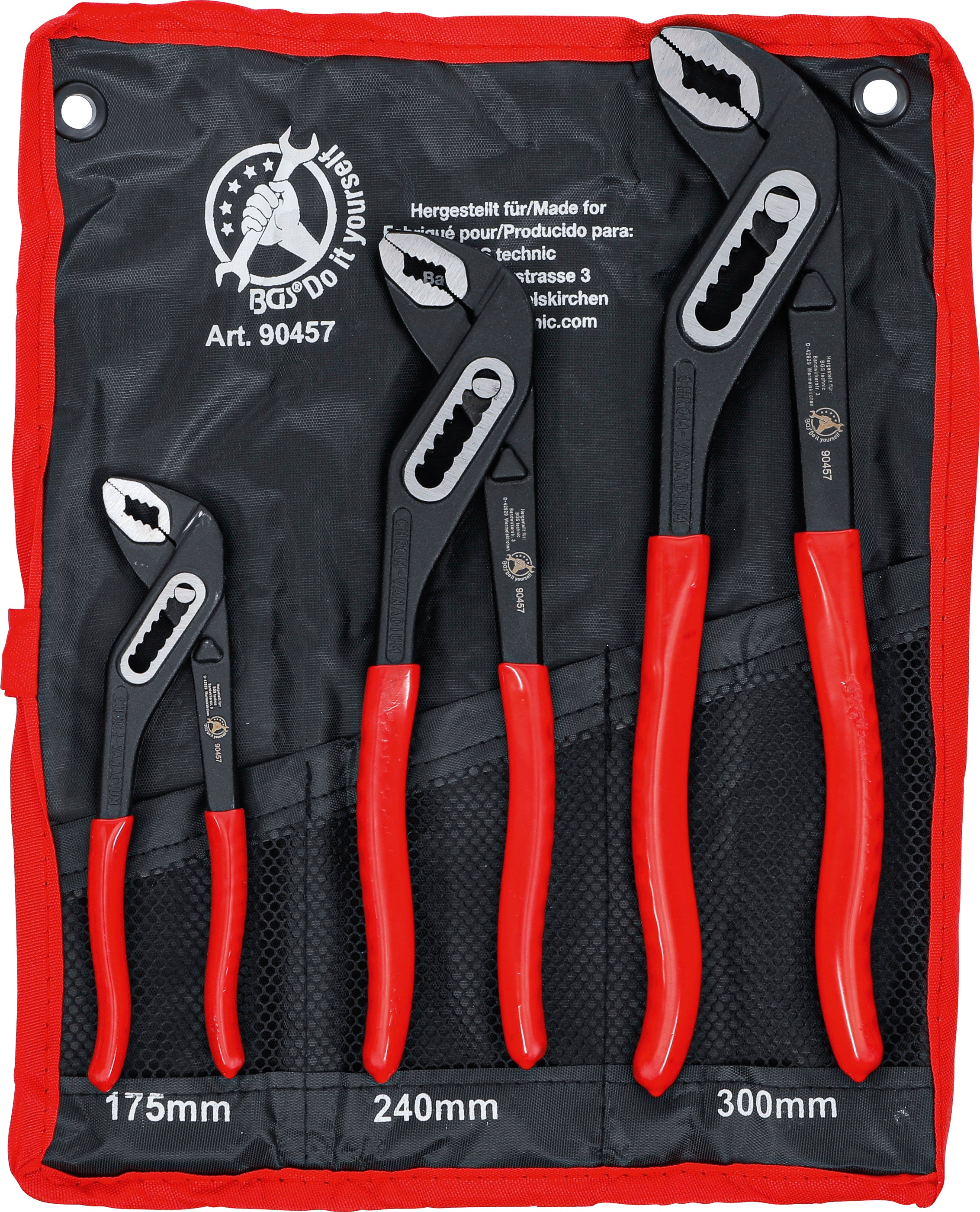 polygriptångsats | 175 / 250 / 300 mm | 3 delar