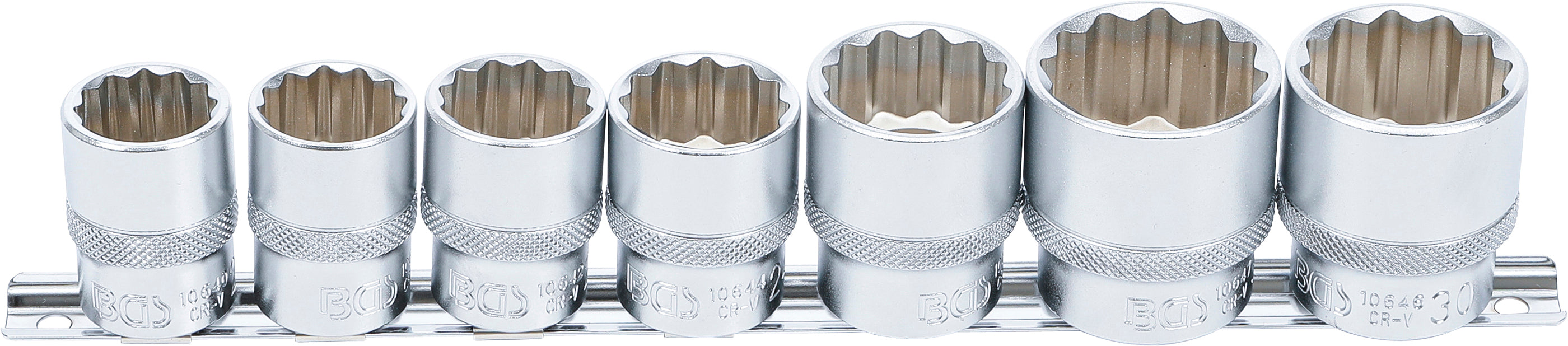 Hylsa-sats, Tolvkant | 12,5 mm (1/2") | 20 - 32 mm | 7 delar