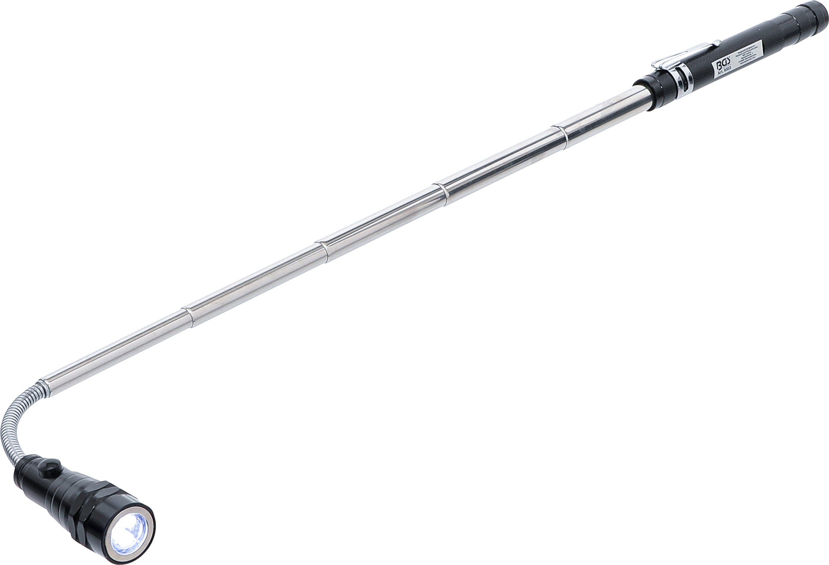 Utdragbar LED-lampa med magnetlyftare | "2-IN-1"