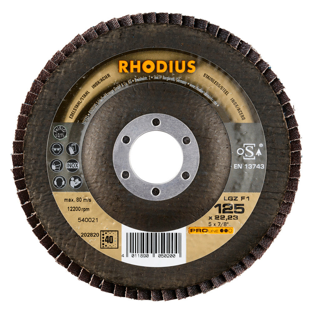 RHODIUS LGZF1 125x22,23 K80 (10 förp)