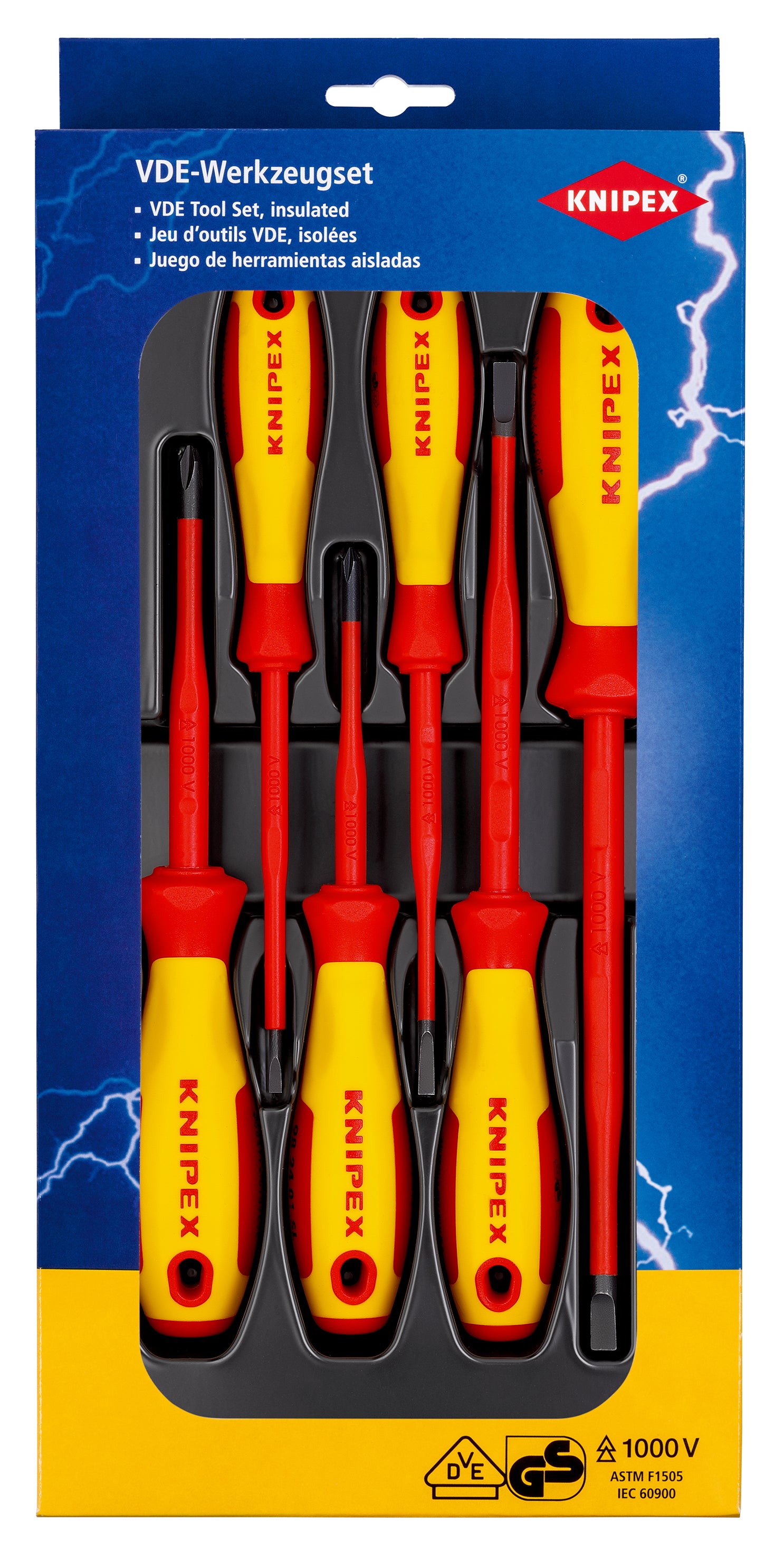 KNIPEX VDE-skruvmejselpaket Spår / Phillips®