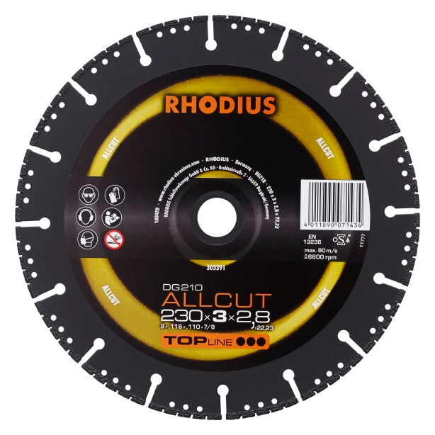 RHODIUS DG210 ALLCUT 115x3,0x2,5x22,23