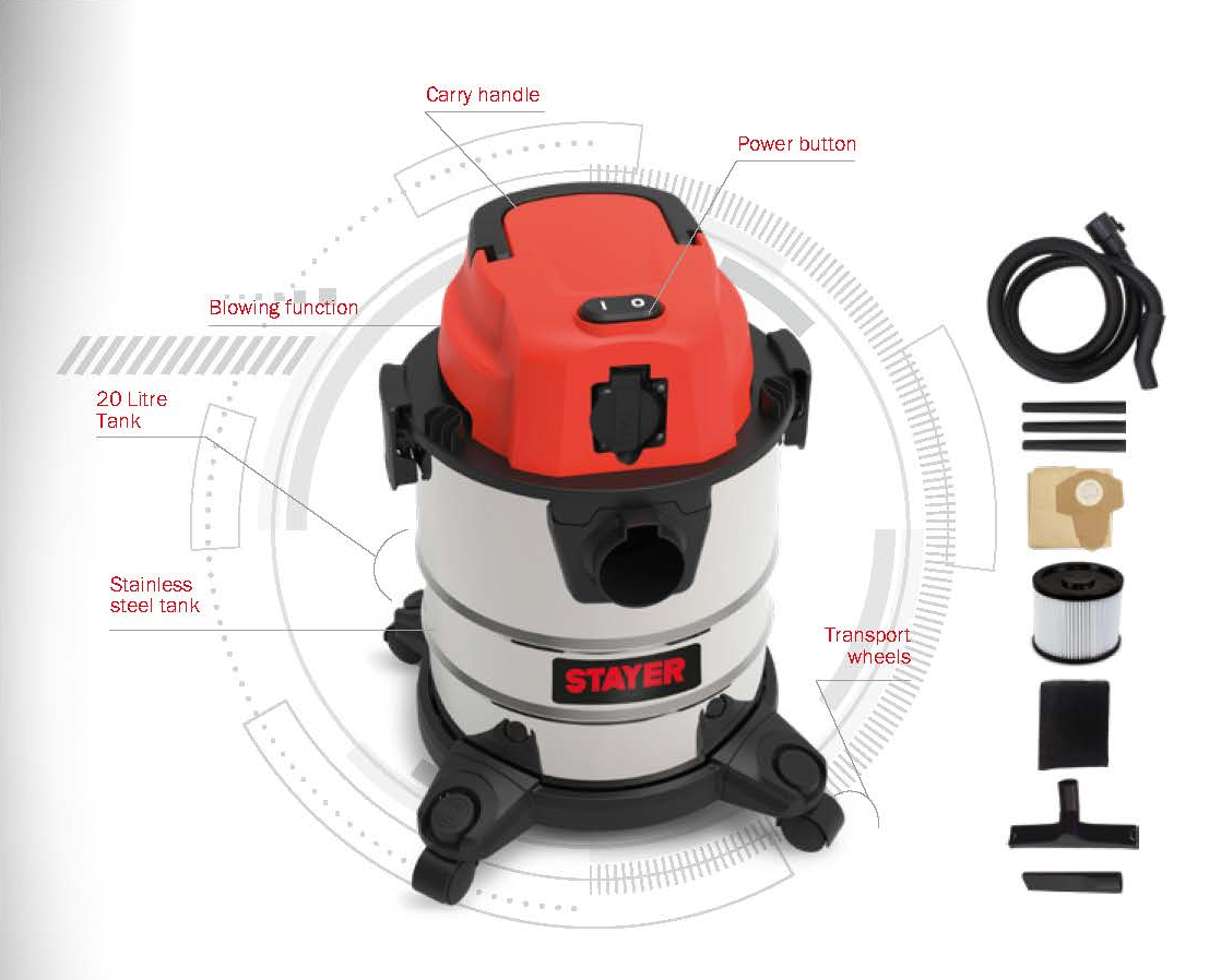 Stayer Våt/Torrdammsugare BVAC 1420