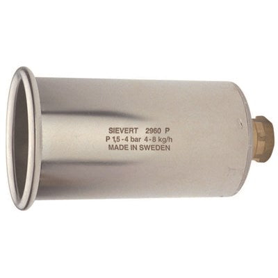 SIEVERT PRO 88 Kraftbrännare, rostfritt stål, Ø 60 mm, 5300 g/h 2 bar, 8250 g/h 4 bar