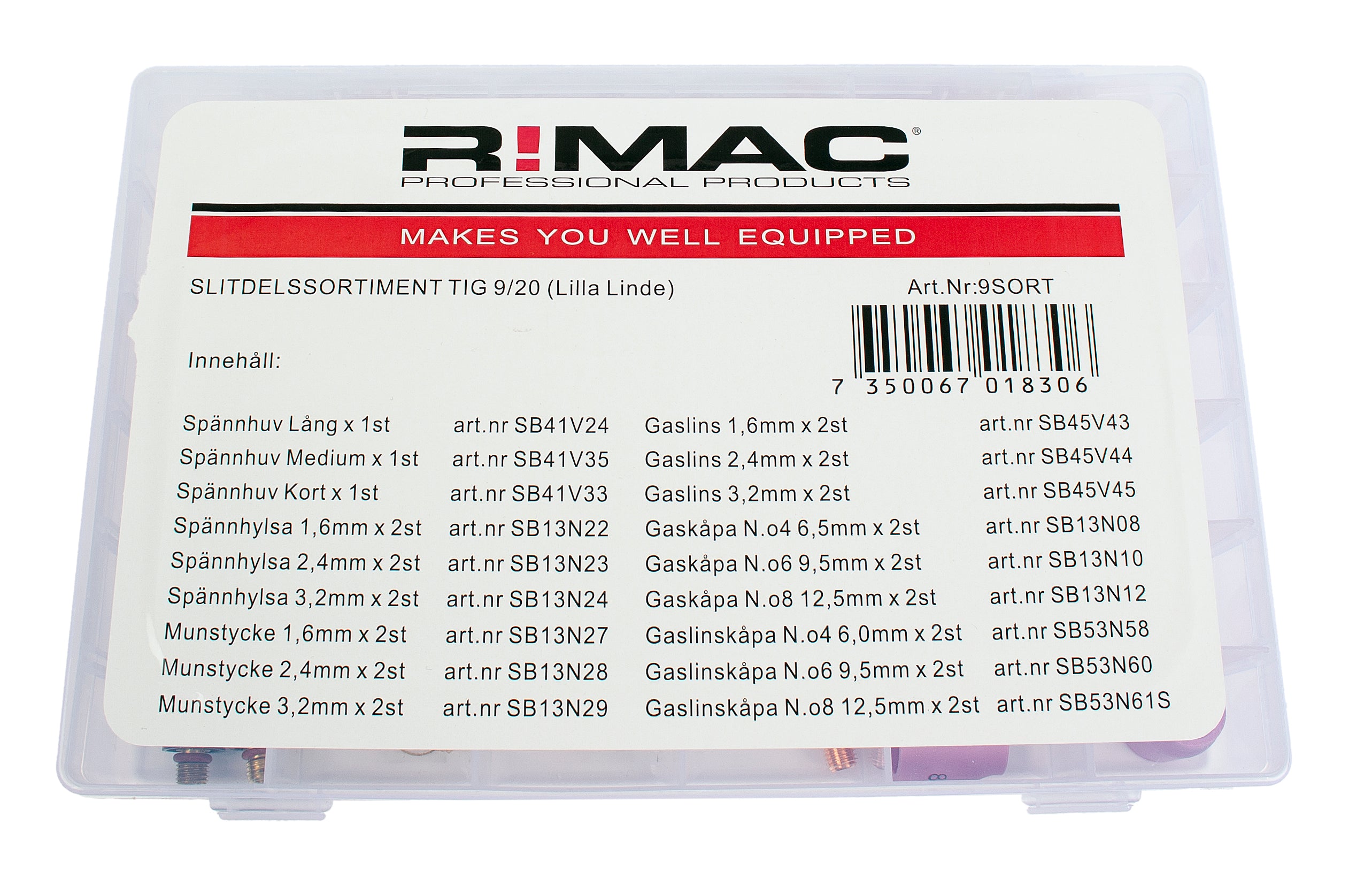 Slitdelssortiment 9/20 (lilla Linde)