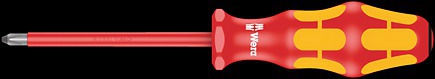WERA 165i PZ 1 x 150 mm VDE Insulated screwdriver for Pozidriv screws PZ 1x150