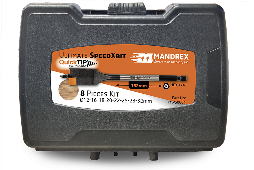 MANDREX Träborr-KIT 152mm (8-delar)