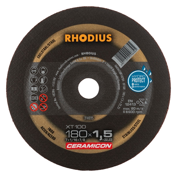 RHODIUS XT 100 CERAMICON 180x1,5x22,23 (25 förp)
