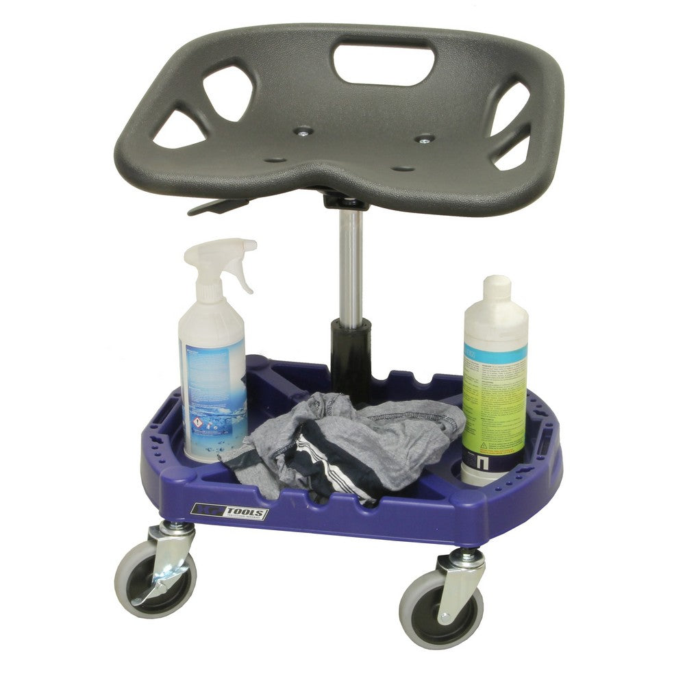 Montörstol justerbar med förvaringshylla