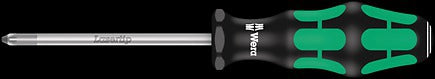 WERA 355 PZ 0 x 60 mm Screwdriver for Pozidriv screws PZ 0x60