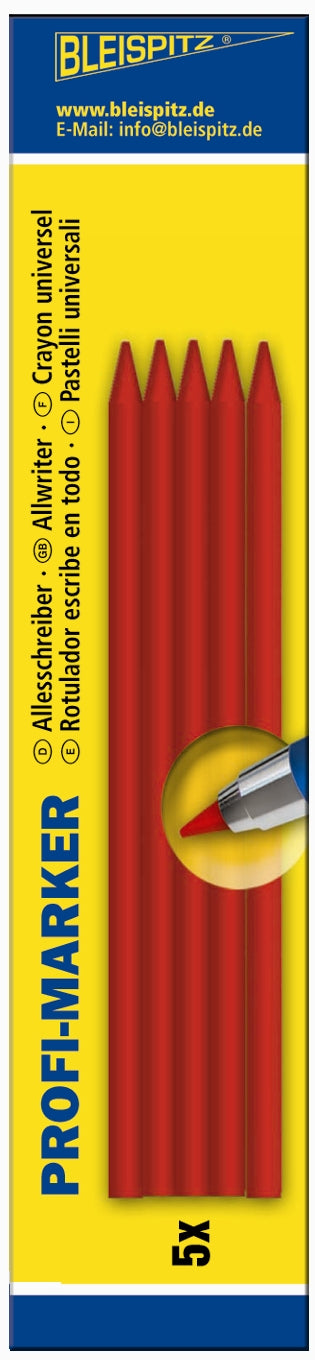 BLEISPITZ Stift till Profi Marker 5st röda