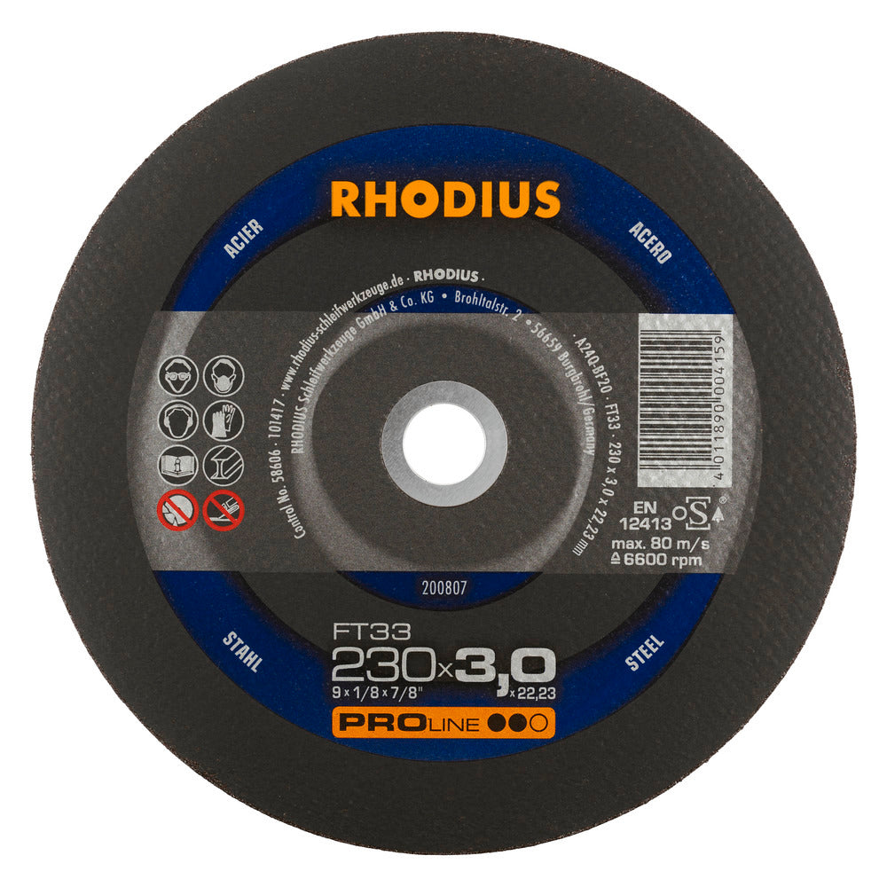 RHODIUS FT33 Kapskiva 230x3,0x22,23 (25 förp)
