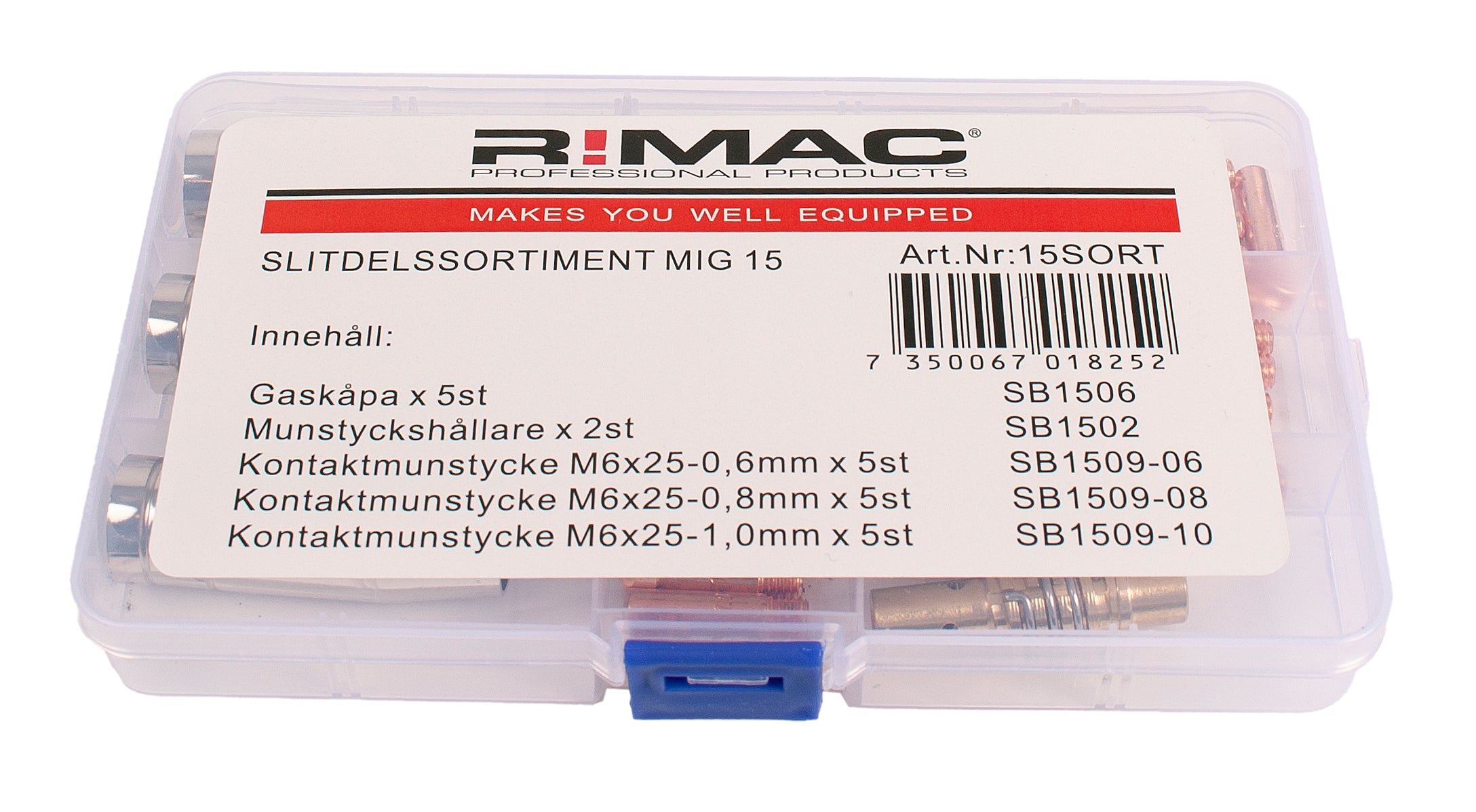 Slitdelssortiment M15