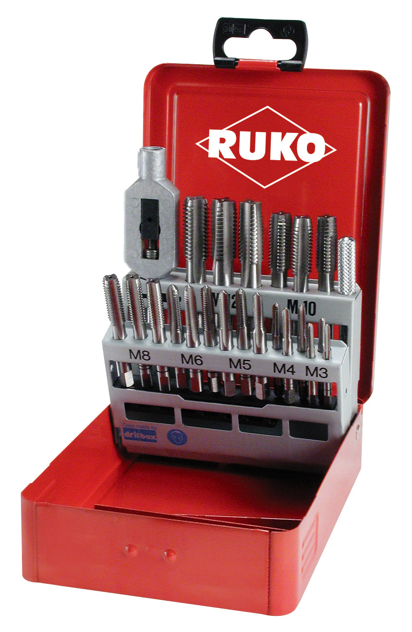 RUKO Handgängtappsats M3-M12 22 delar