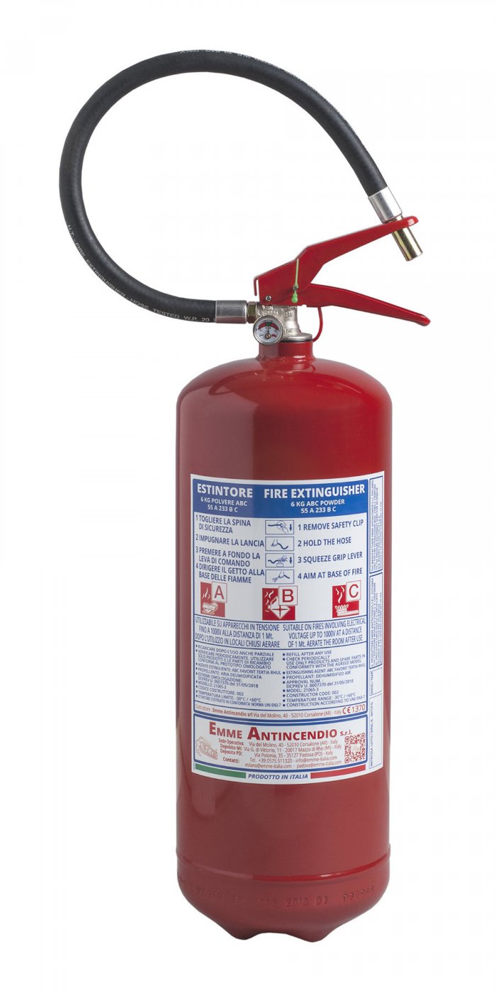 EMME Brandsläckare Pulver 55A 233B C 6kg