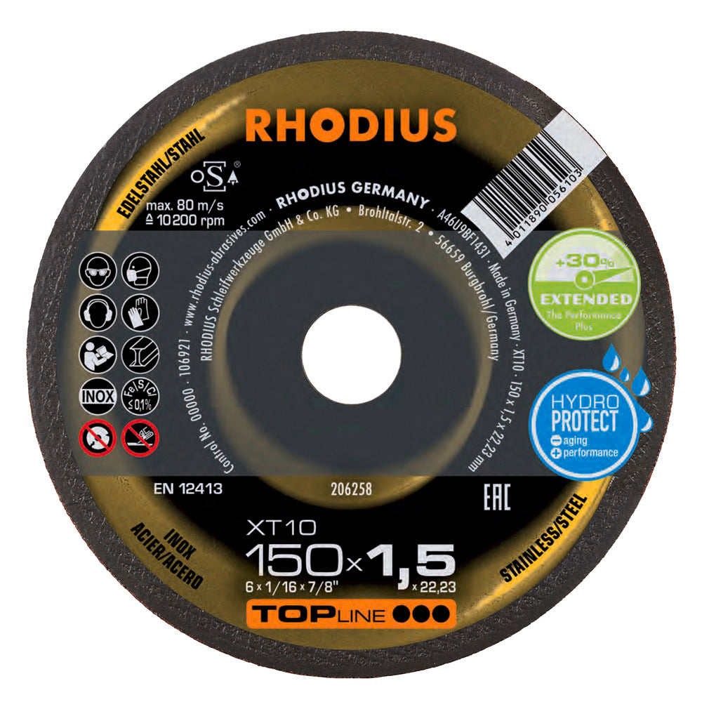 RHODIUS XT10 Kapskiva 150x1,5x22,23 (25 stk förp)