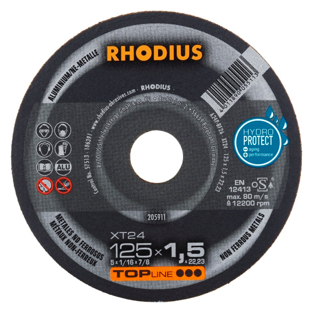 RHODIUS XT24 Kap 125x1,5 Alu (50/förp)