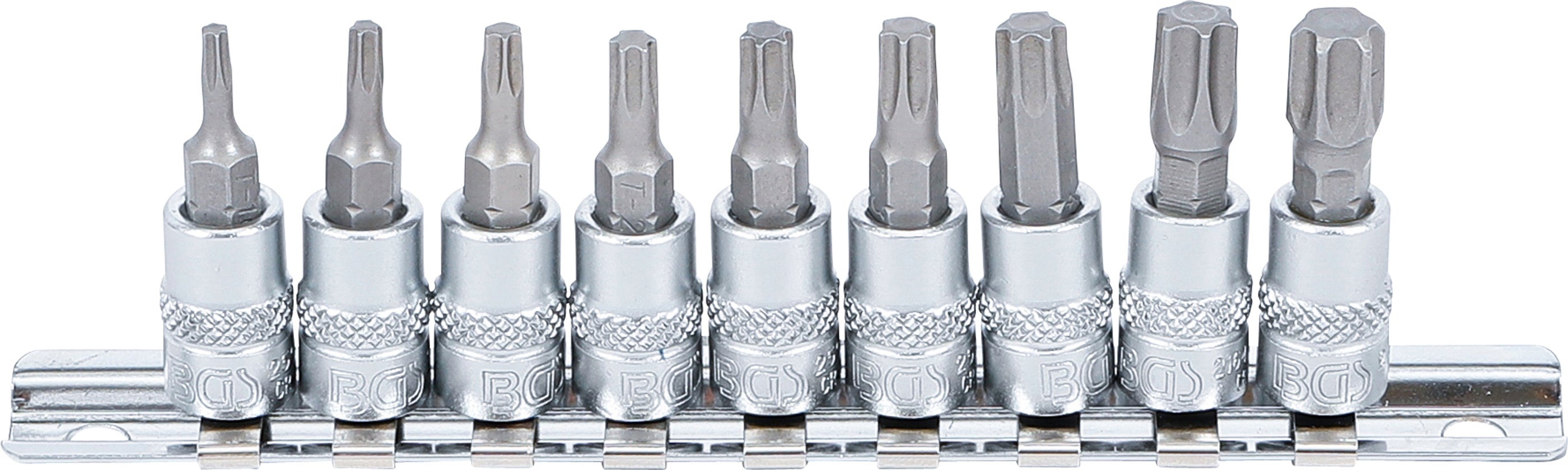 Bit-Insats-sats | 6,3 mm (1/4") | T-Profil (för Torx) T10 - T50 | 9 delar