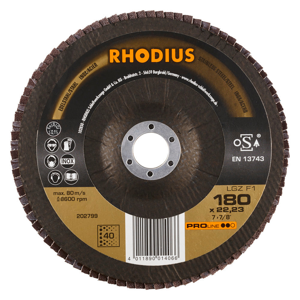 RHODIUS LGZF1 180x22,23 K80 (10 förp)
