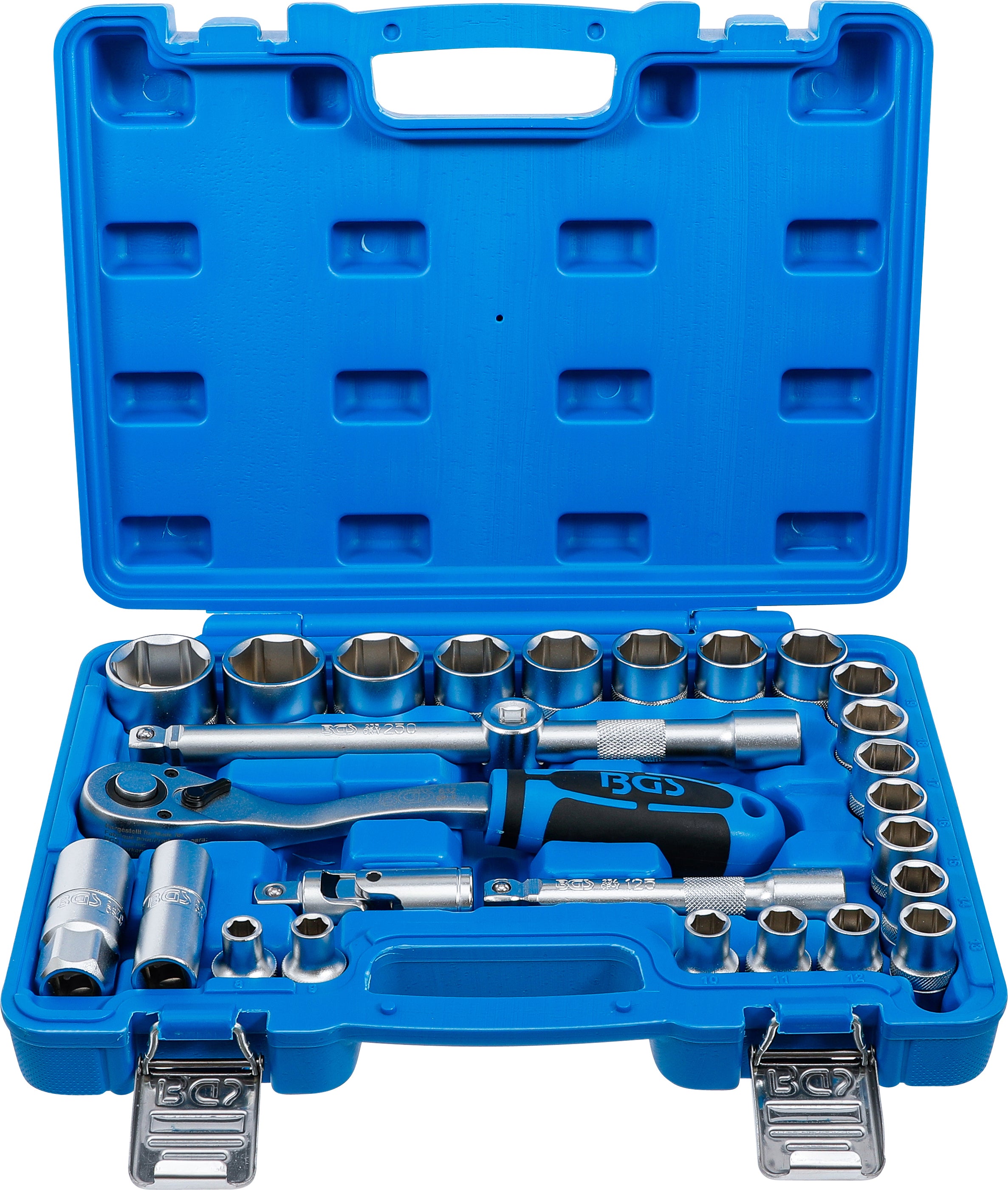 Hylsnyckel-sats | 12,5 mm (1/2") | 8 - 32 mm | 27 delar
