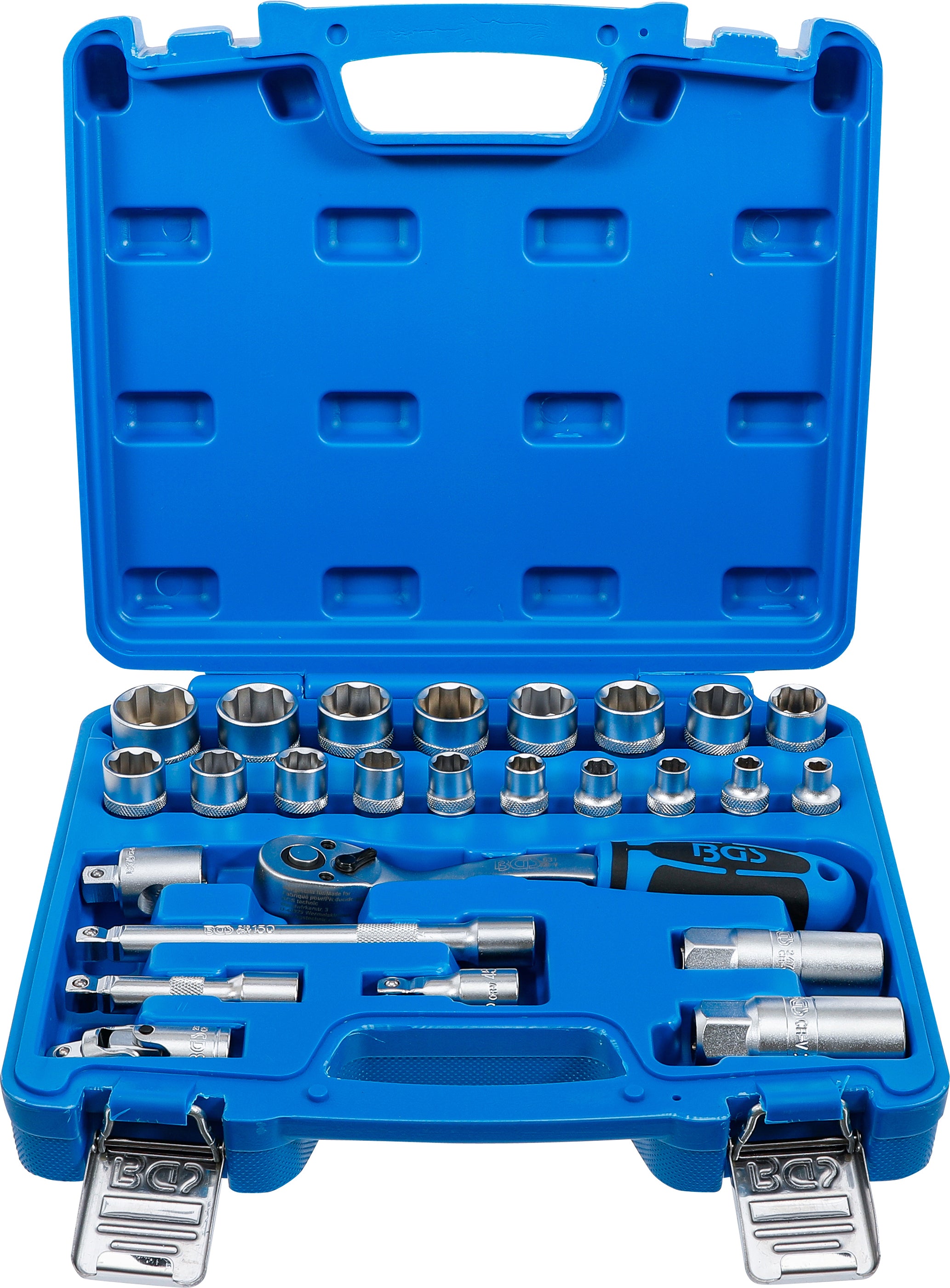 Hylsnyckel-sats vågprofil | 10 mm (3/8") | 26 delar