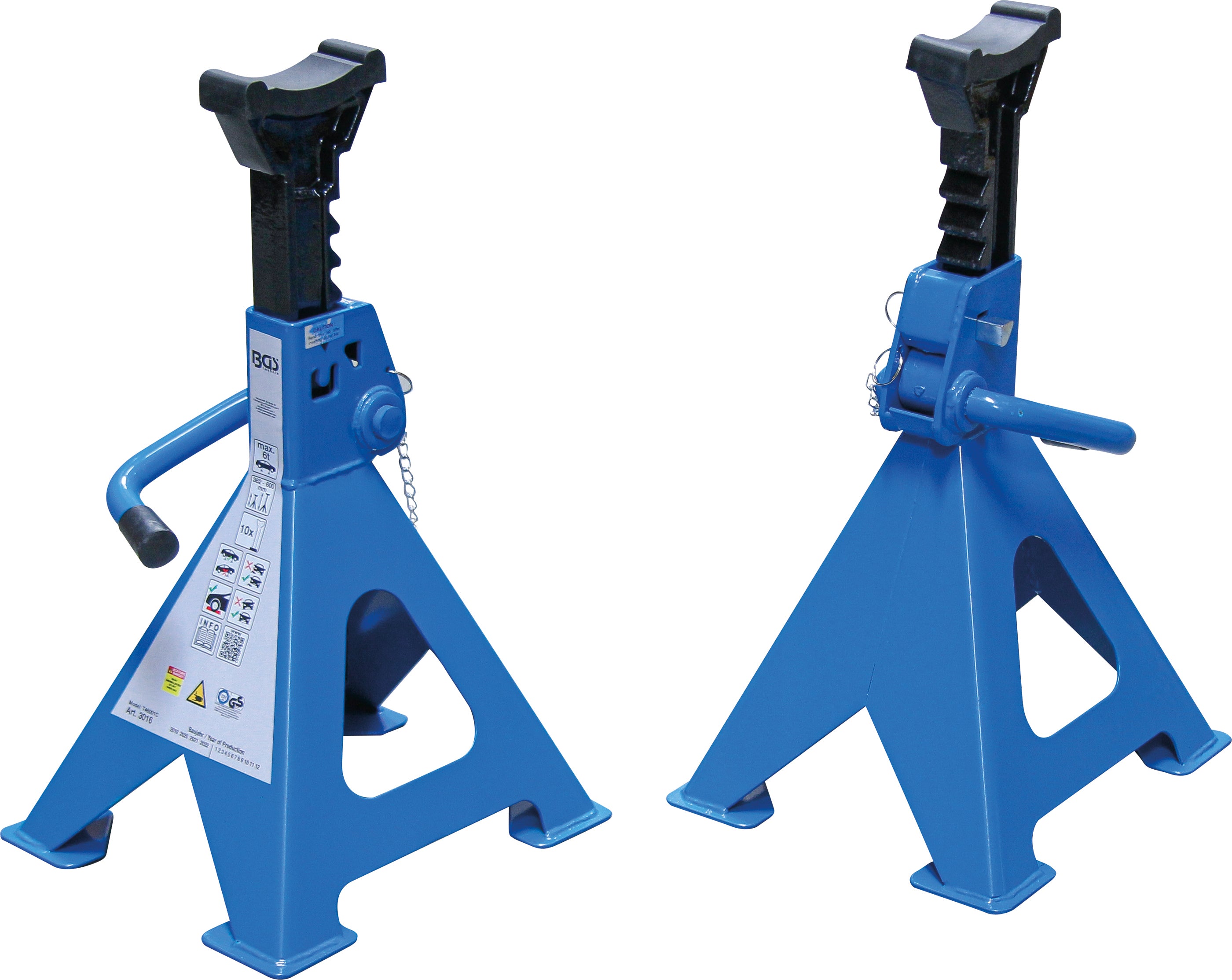 Pallbockar | Bärförmåga 6000 kg / Par | Lyft 382 - 600 mm | 1 Par