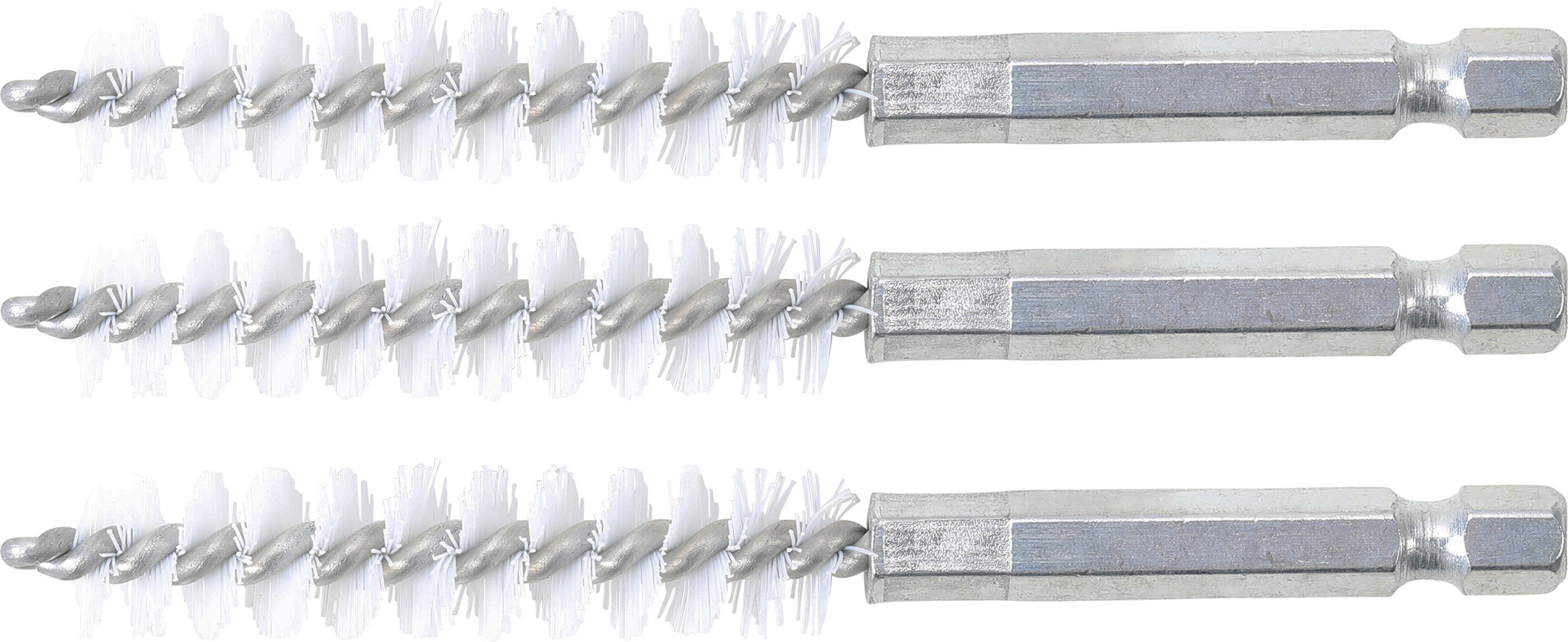 Nylonborste | 11 mm | 6,3 mm (1/4") | 3-delig