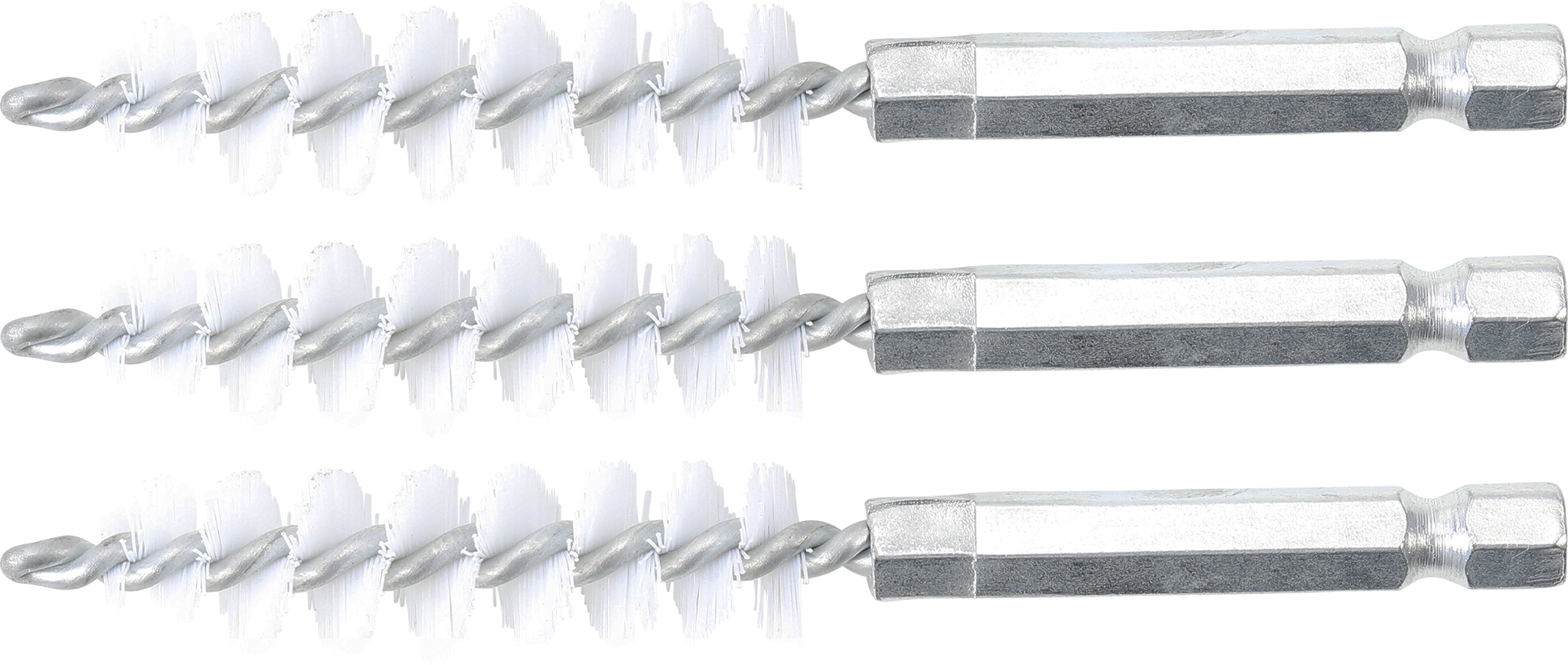 Nylonborste | 12 mm | 6,3 mm (1/4") | 3-delig
