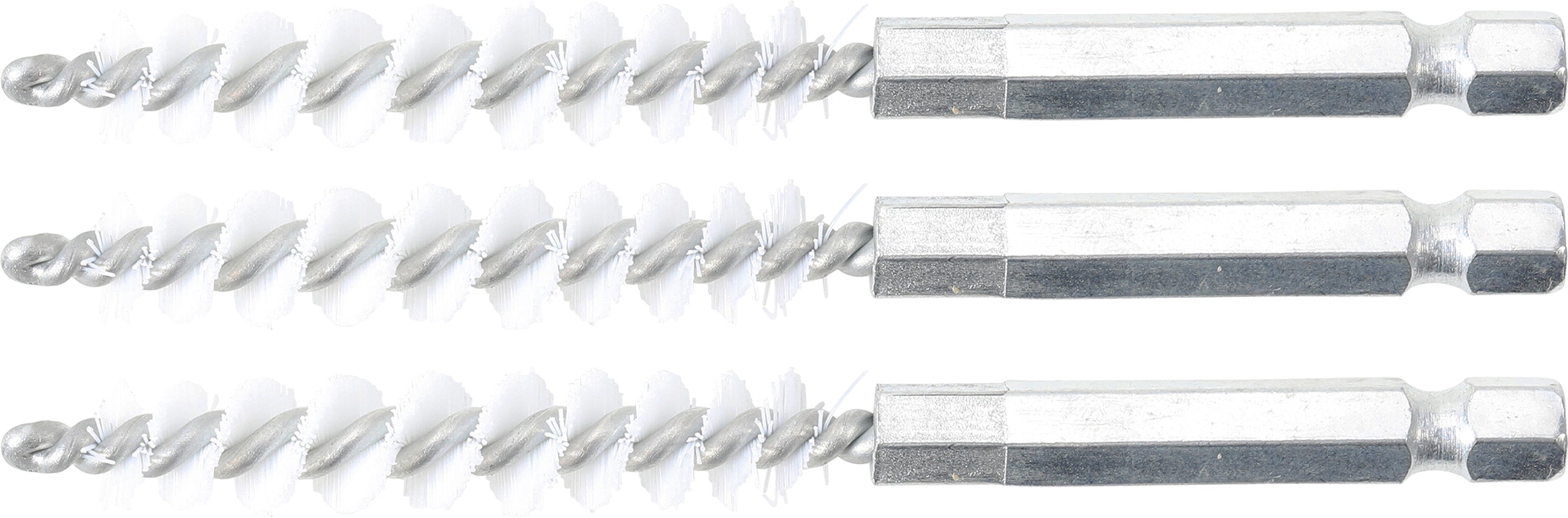Nylonborste | 8 mm | 6,3 mm (1/4") | 3-delig