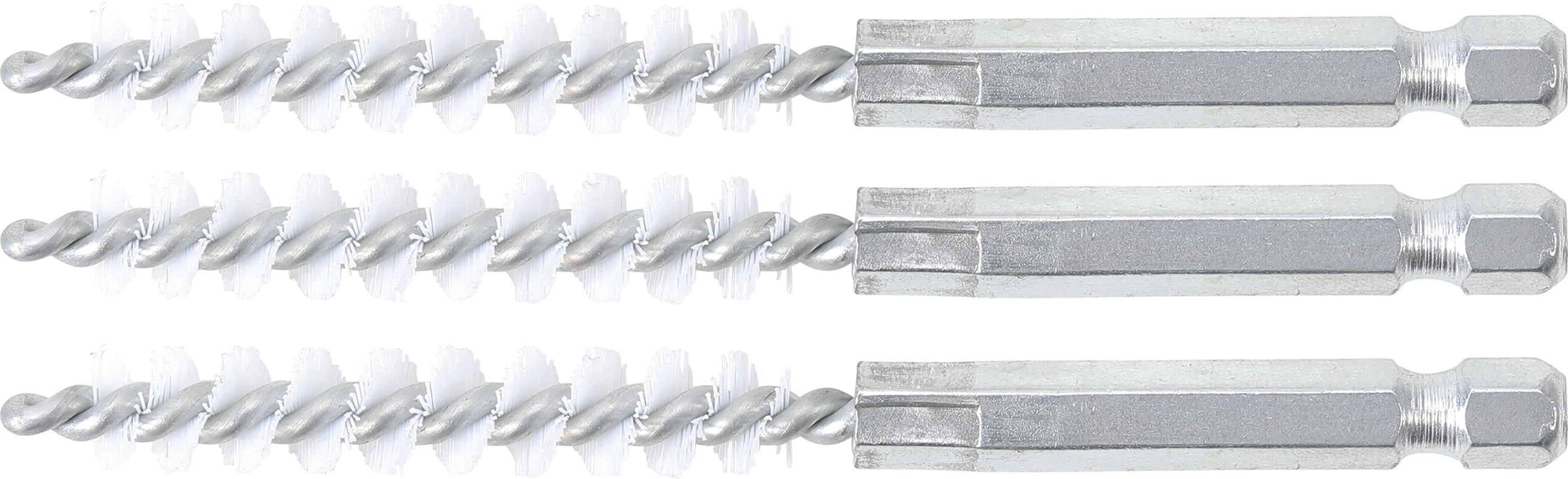 Nylonborste | 9 mm | 6,3 mm (1/4") | 3-delig