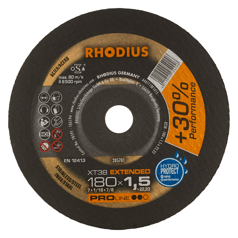 RHODIUS XT38 Kapskiva 180x1,5x22,23 (25 förp)