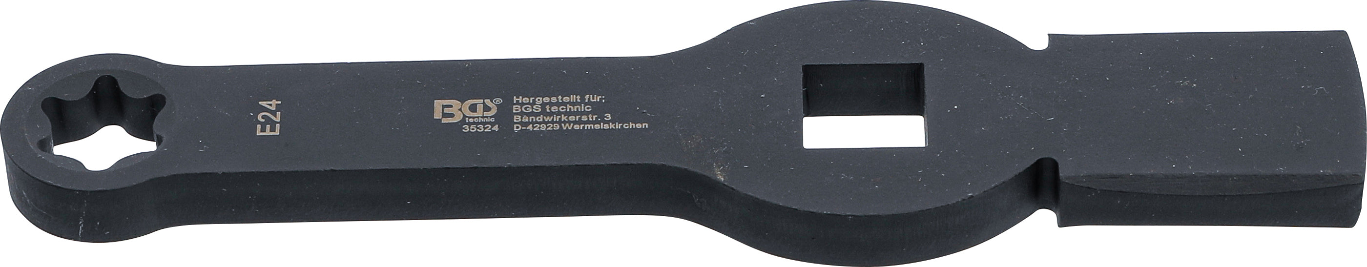 Slag-ringnyckel | E-profil (för Torx) | med 2 slagytor | E24