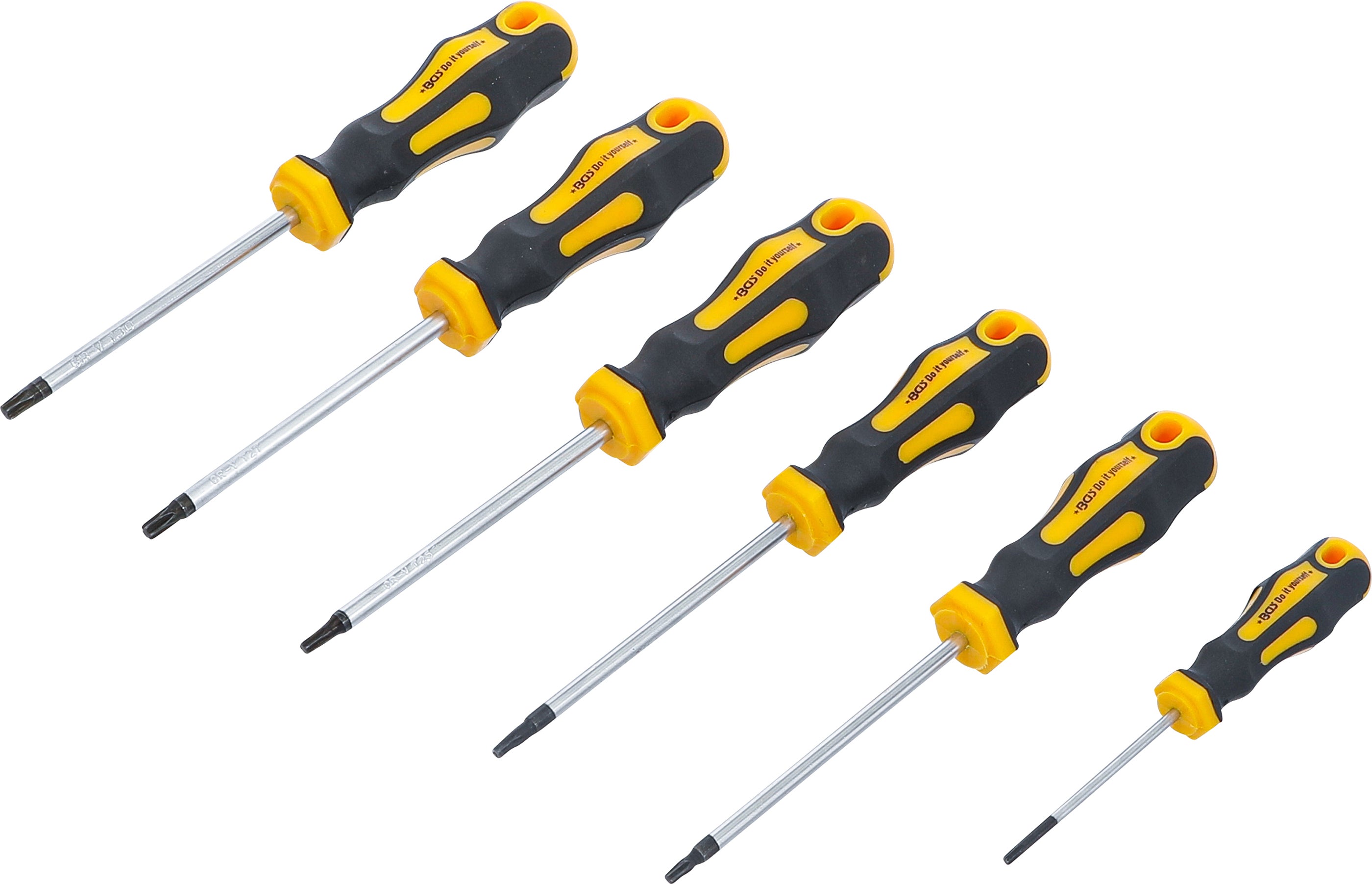 Skruvmejsel-sats | T-Profil (för Torx) T10 - T30 | 6 delar