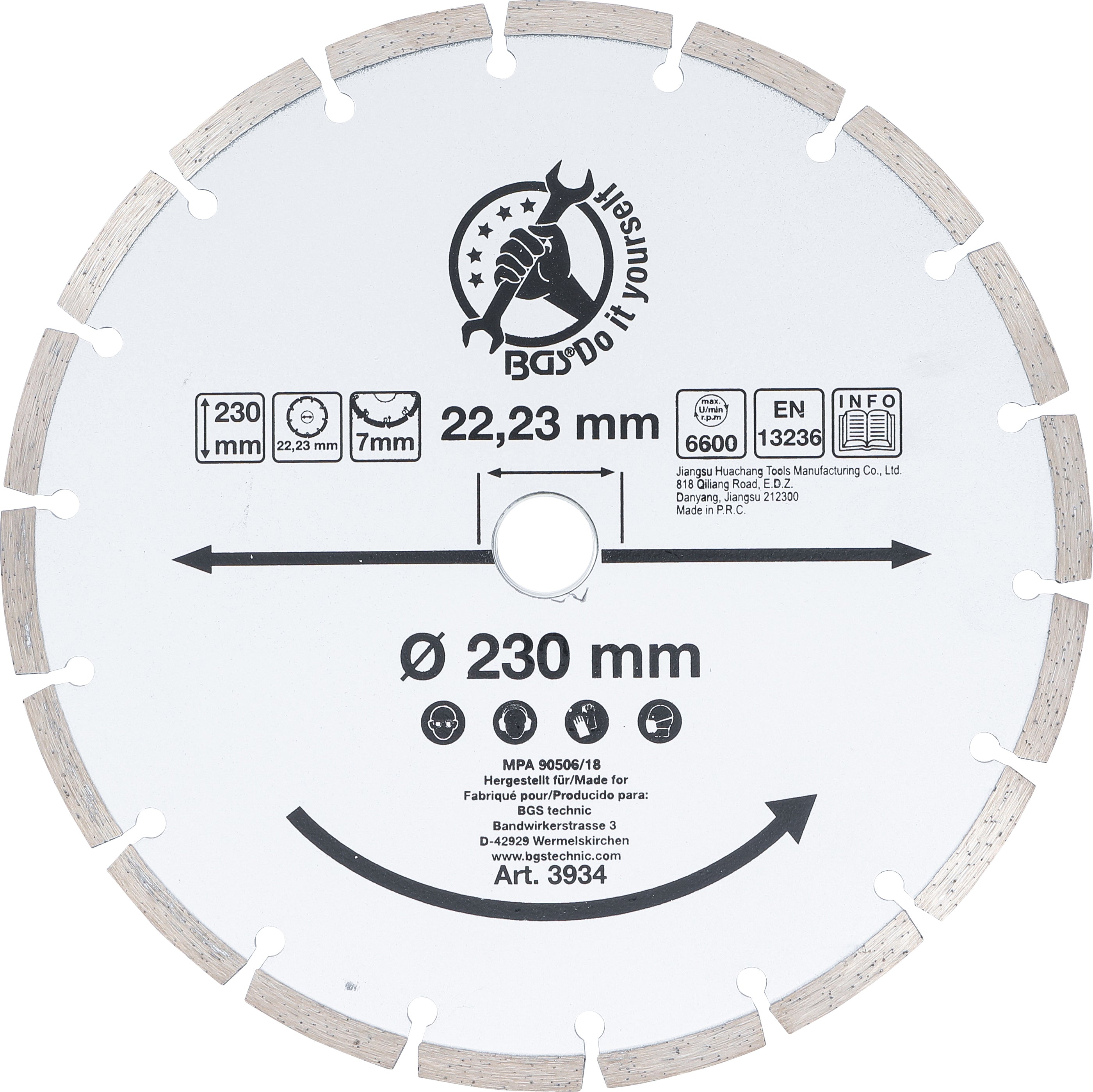 Segment-Kapskiva | 230 mm