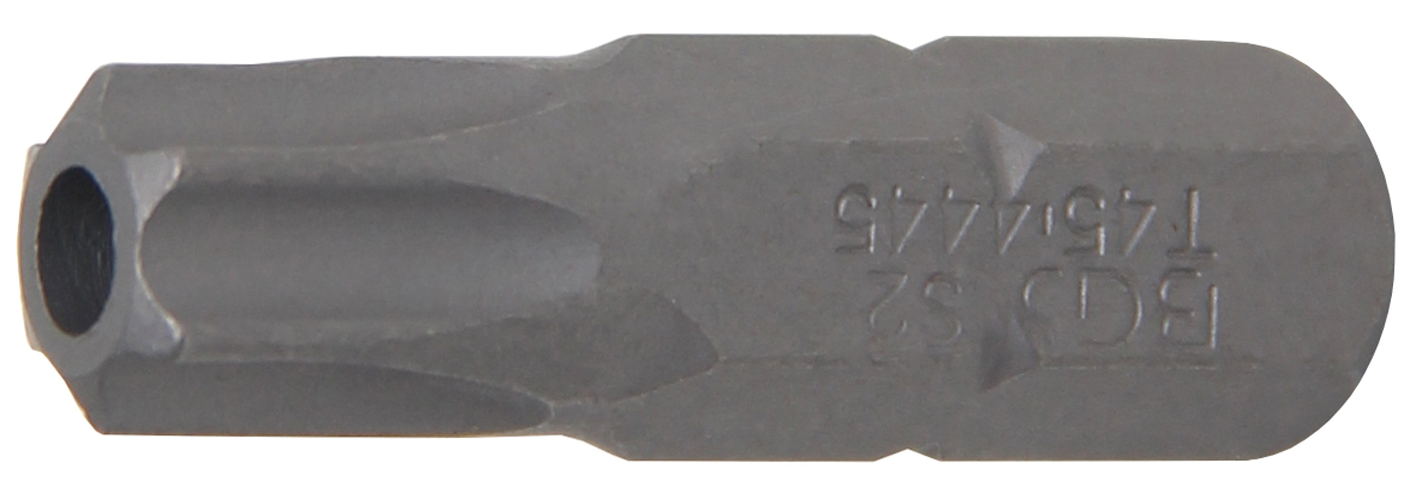 Bit | Längd 30 mm | Yttre sexkant 8 mm (5/16") | T-Profil (för Torx) med borrning T45