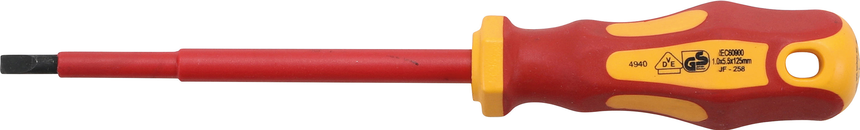 VDE-Skruvmejsel | Spår 5,5 mm | Klinglängd 125 mm