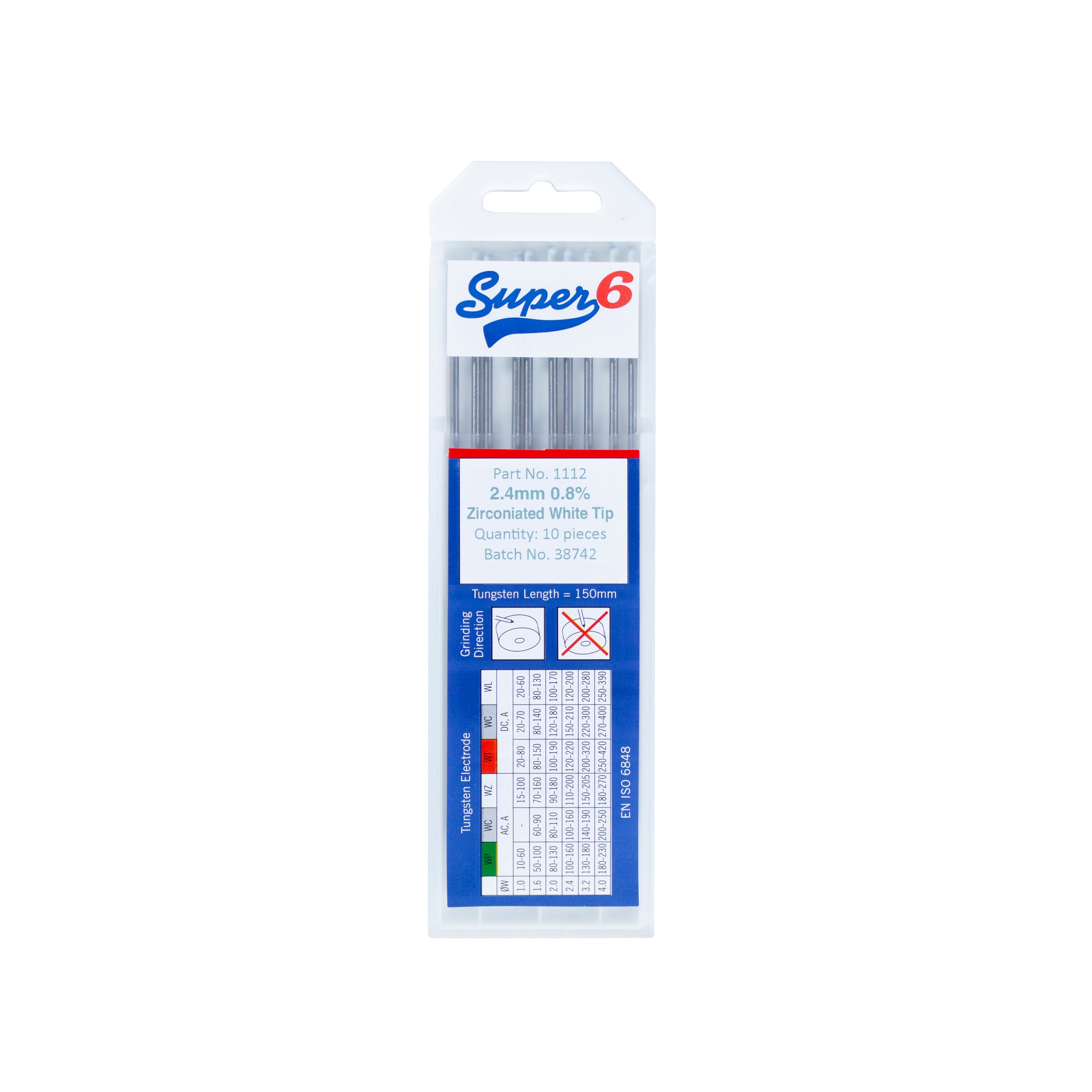 Tigelektrod vit 1,0 Ac 10st/frp